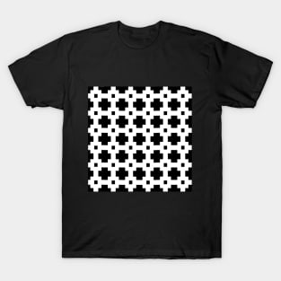 Black and White Breeze Block Design T-Shirt